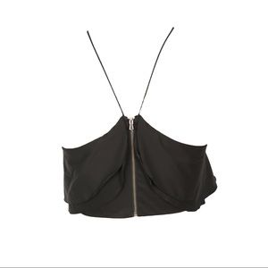Zara Tops - Zara Flirty Halter Black Ruffle Flounce Crop Top Zara Tops - Zara Flirty Halter Black Ruffle Flounce Crop Top